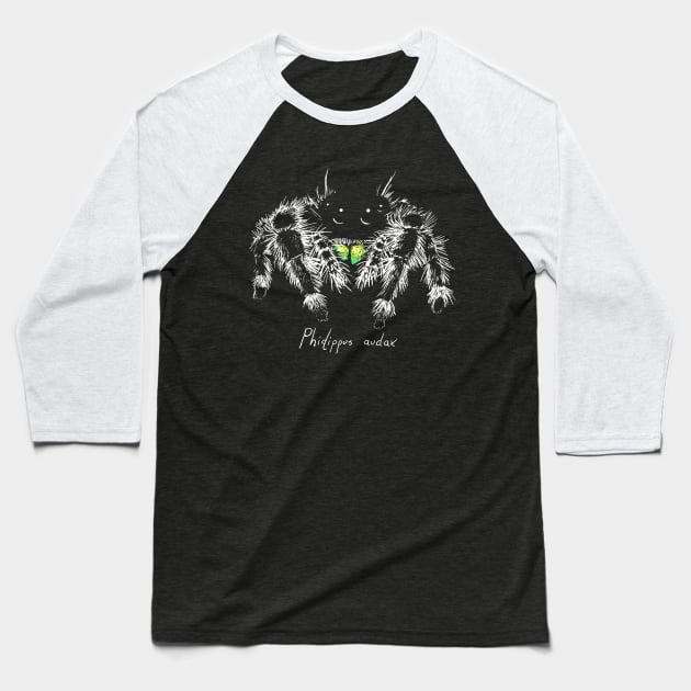 Phidippus audax Baseball T-Shirt by Meganopteryx